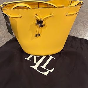 Lauren by Ralph Lauren yellow bucket bag